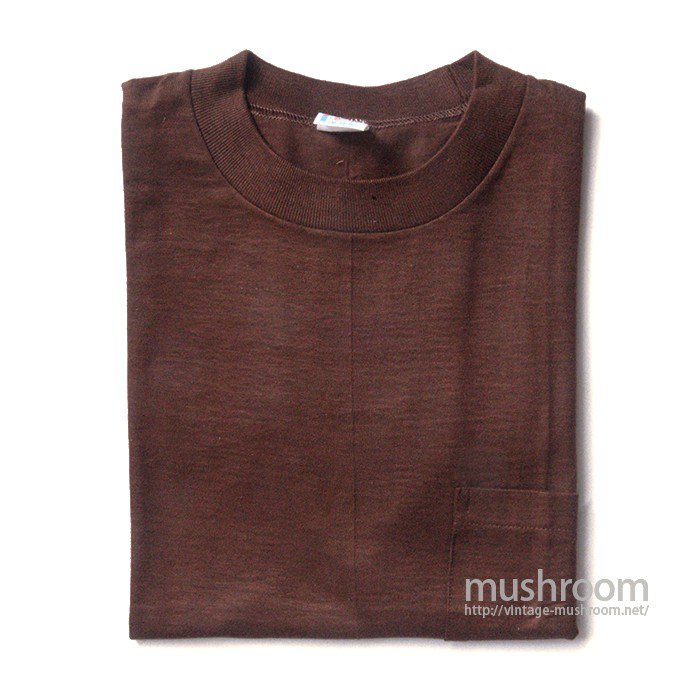 PENNEY'S TOWNCRAFT BROWN COTTON POCKET T-SHIRT（ M/DEADSTOCK ）