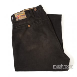 Lee 721 BLACK COTTON TWILL WORK TROUSERS