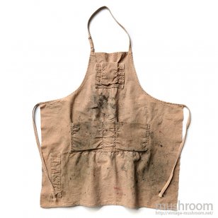 OLD BROWN CANVAS WORK APRON