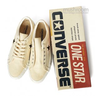 CONVERSE ONE-STAR LO NATURAL CANVAS SHOES 8/DEADSTOCK 