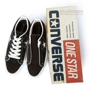 CONVERSE ONE-STAR LO BLACK CANVAS SHOES 8/DEADSTOCK 
