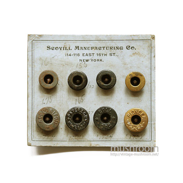 SCOVILL ADVERTISING BUTTON SET ON CARD（ DEADSTOCK ） - 古着屋