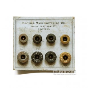 SCOVILL ADVERTISING BUTTON SET ON CARD DEADSTOCK 
