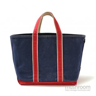 L.L.BEAN DELUXE TOTE BAG（ NAVY/RED/LARGE SIZE ）