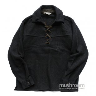 WOOLRICH LACE-UP WOOL SHIRT
