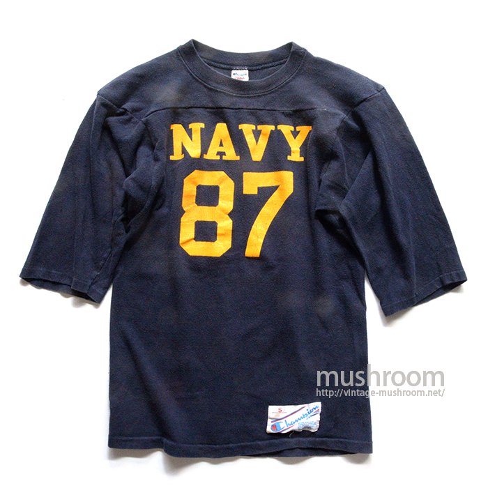激安通販新作 NAVY フットボールT champion 80's - Tシャツ/カットソー 