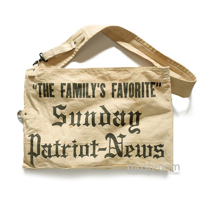 OLD NEWSPAPER CANVAS BAG（ MINT ）