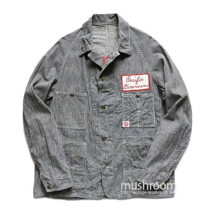 HEAD LIGHT HICKORY-STRIPE COVERALL（ MINT ）