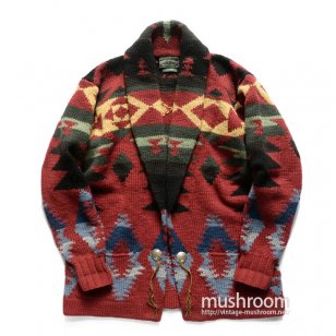 POLO COUNTRY NATIVE HAND-KNIT CARDIGAN M/MINT 