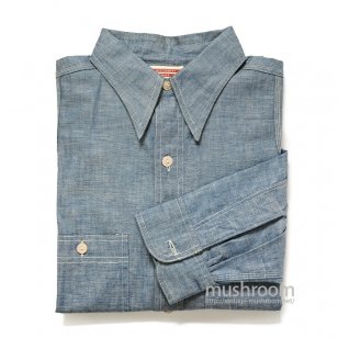 MW CHAMBRAY SHIRT WITH VENTILATION HOLE 15 1/2/DEADSTOCK 