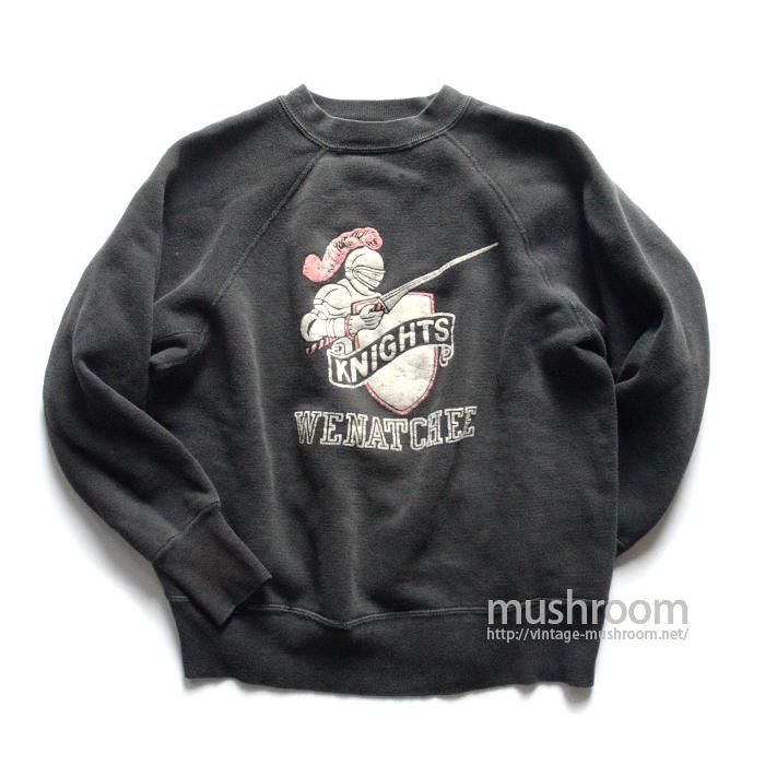 フロッキー◎ WAREHOUSE Vintage Style Sweat OLD COLLEGE COLOR FLOCK PRINT SWEAT SHIRT - 古着屋