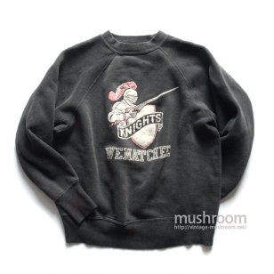 OLD COLLEGE COLOR FLOCK PRINT SWEAT SHIRT