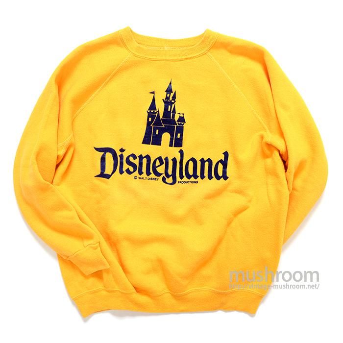 OLD DISNEYLAND FLOCK PRINT SWEAT SHIRT - 古着屋 ｜ mushroom