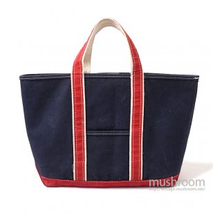 L.L.BEAN DELUXE TOTE BAG NAVY/RED/MINT 