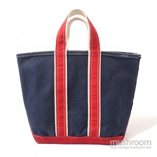 L.L.BEAN DELUXE TOTE BAG NAVY/RED 