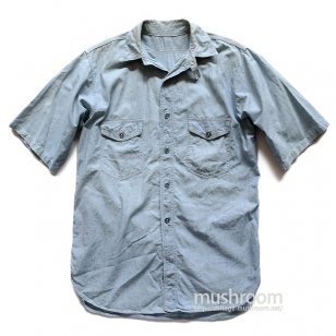 OLD S/S CHAMBRAY WORK SHIRT WITH CHINSTRAP