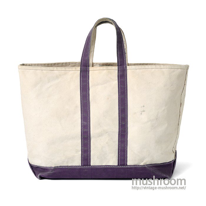 L.L.BEAN CANVAS TOTE BAG（ NATURAL AND PURPLE） - 古着屋