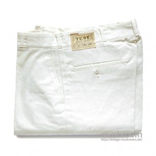 TEST WHITE COTTON WORK TROUSERS 33/33/DEAD 