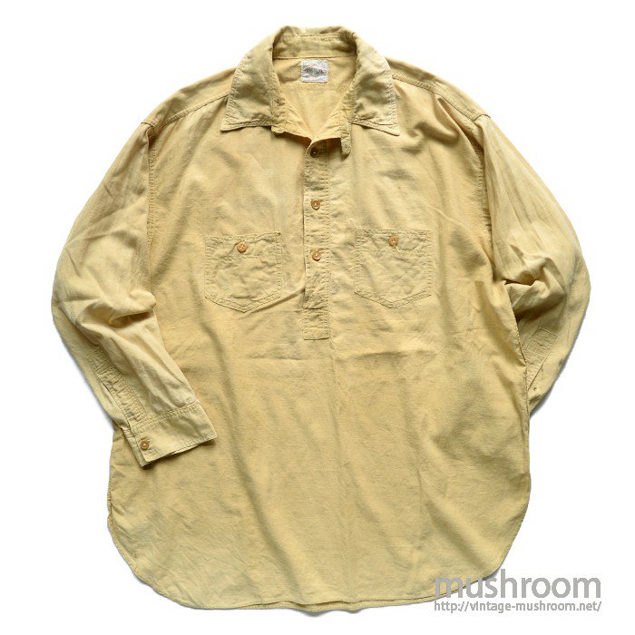 BIG YANK PULLOVER COTTON WORK SHIRT WITH CHINSTRAP