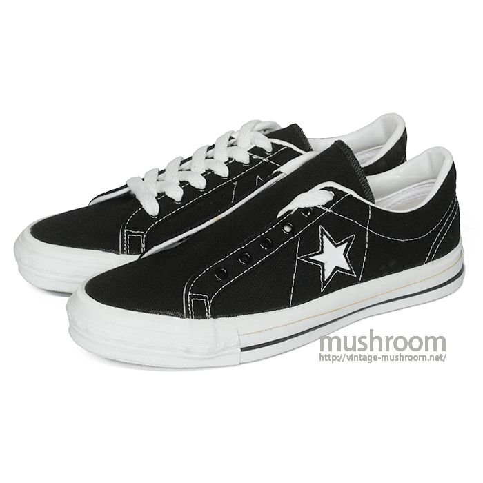 CONVERSE ONE-STAR LO BLACK CANVAS SHOES（ 8/DEADSTOCK ） - 古着屋 