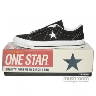 CONVERSE ONE-STAR LO BLACK CANVAS SHOES 8/DEADSTOCK 