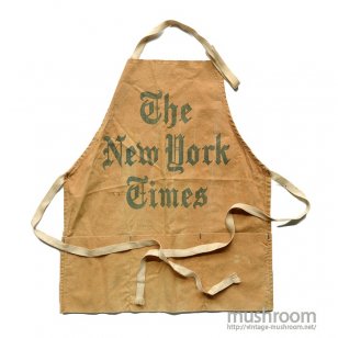 THE NEW YORK TIMES BROWN CANVAS APRON