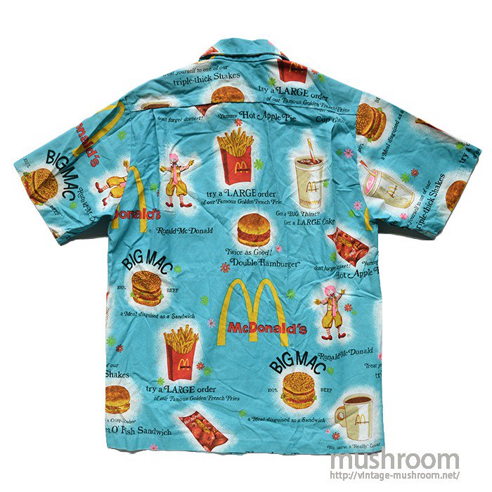 MCDONALD'S SHORT SLEEVE HAWAIIAN SHIRT - 古着屋 ｜ mushroom