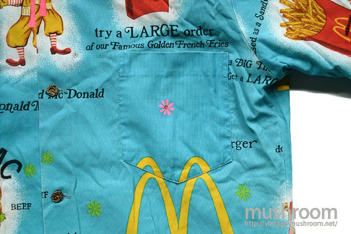 MCDONALD'S SHORT SLEEVE HAWAIIAN SHIRT - 古着屋 ｜ mushroom