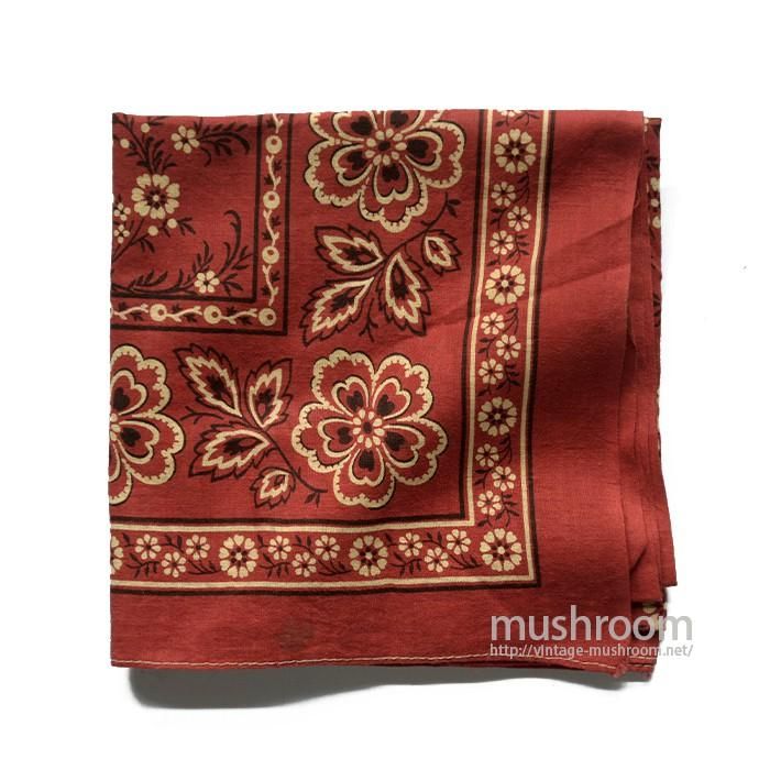 EARLY 1900's TURKEY RED BANDANA( DEADSTOCK ) - 古着屋 EARLY 1900's TURKEY RED BANDANA( DEADSTOCK ) - 古着屋