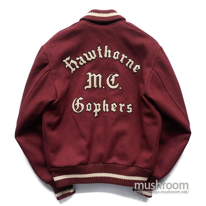 HAWTHORNE GOPHERS MOTORCYCLE CAR CLUB JACKET（ 42/MINT