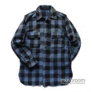 OLD PLAID WOOL SHIRT WITH CHINSTRAP