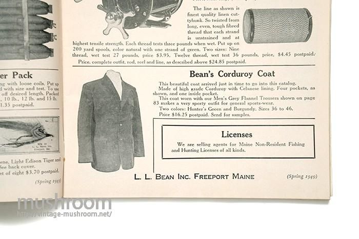 L.L.BEAN 1949 SPRING CATALOG - 古着屋 ｜ mushroom