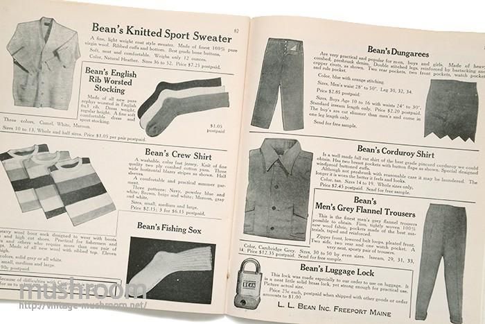 L.L.BEAN 1949 SPRING CATALOG - 古着屋 ｜ mushroom