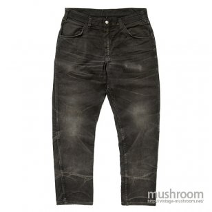 OLD DICKIES BLACK COTTON TWILL TAPERED PANTS