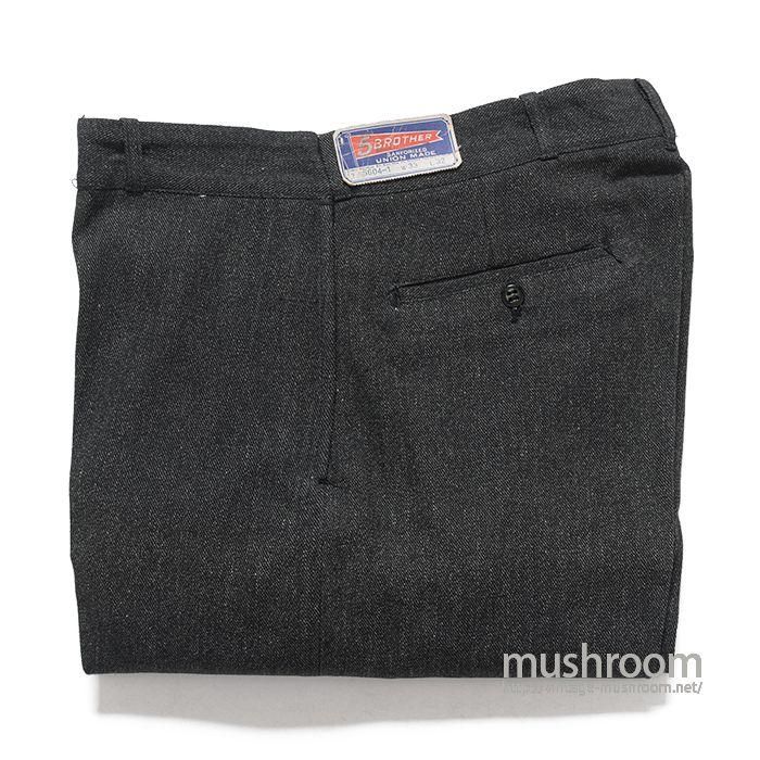 5BROTHER BLACK COVERT WORK TROUSER( 33/32/DEADSTOCK 5BROTHER BLACK COVERT WORK TROUSER( 33/32/DEADSTOCK