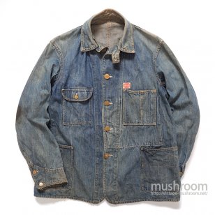 HEAD LIGHT DENIM COVERALL WITH CHINSTRAP