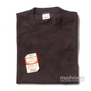 PENNEY'S TOWNCRAFT BROWN COTTON POCKET T-SHIRT M/DEADSTOCK 