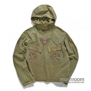U.S.NAVY SALVAGE PARKA WITH HAND-PAINTED