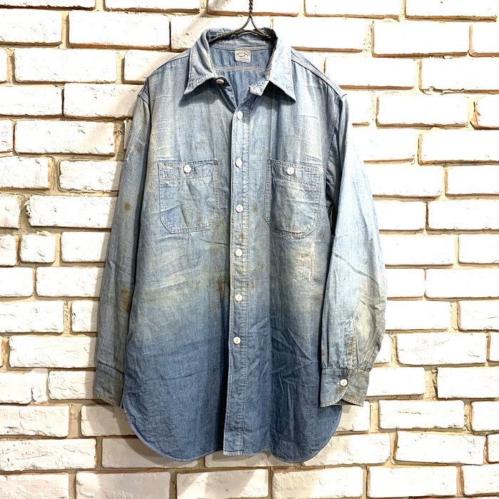 PAYDAY CHAMBRAY WORK SHIRT WITH CHINSTRAP