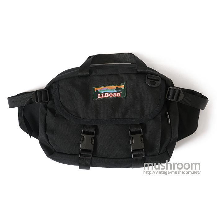 L.L.BEAN BLACK NYLON WAIST-BAG - 古着屋 ｜ mushroom