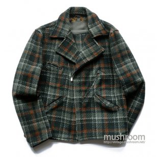 OLD PLAID DOUBLE BREASTED WOOL SPORTS JACKET