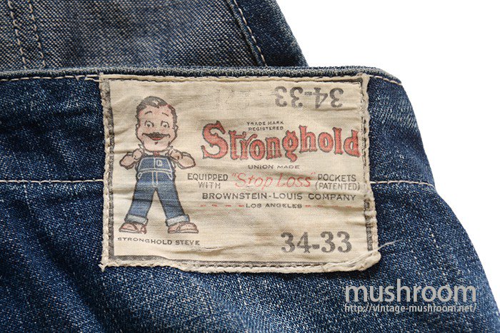 STRONGHOLD DENIM OVERALLS - 古着屋 ｜ mushroom(マッシュルーム) ヴィンテージクロージングストア