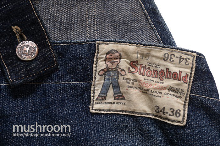 STRONGHOLD DENIM OVERALLS - 古着屋 ｜ mushroom(マッシュルーム) ヴィンテージクロージングストア