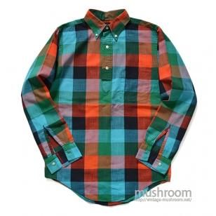 CAMPUS PLAID  PULLOVER COTTON L/S BD SHIRT S/MINT 