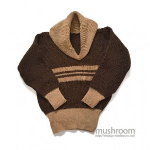 OLD TWO-TONE SHAWLCOLLER SWEATER（ DEADSTOCK ）