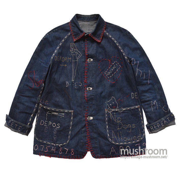 WW2 PAY DAY DENIM COVERALL WITH EMBROIDERY
