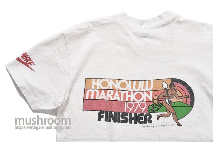 NIKE HONOLULU MARATHON 1979 T-SHIRT - 古着屋 ｜ mushroom