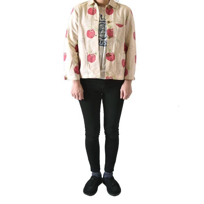 DUBBLE WARE APPLE PRINTED COTTON COVERALL - 古着屋