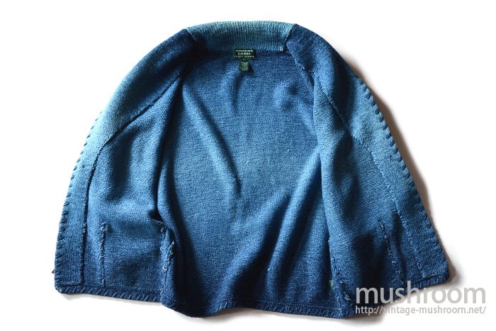 RALPH LAUREN HAND-KNIT CARDIGAN（ INDIGO COLOR ） - 古着屋 ...