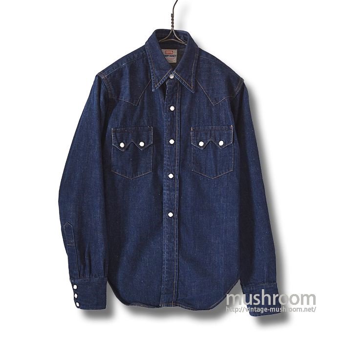 LEVI'S DENIM FAMILY DENIM WESTERN SHIRT（MINT） - 古着屋